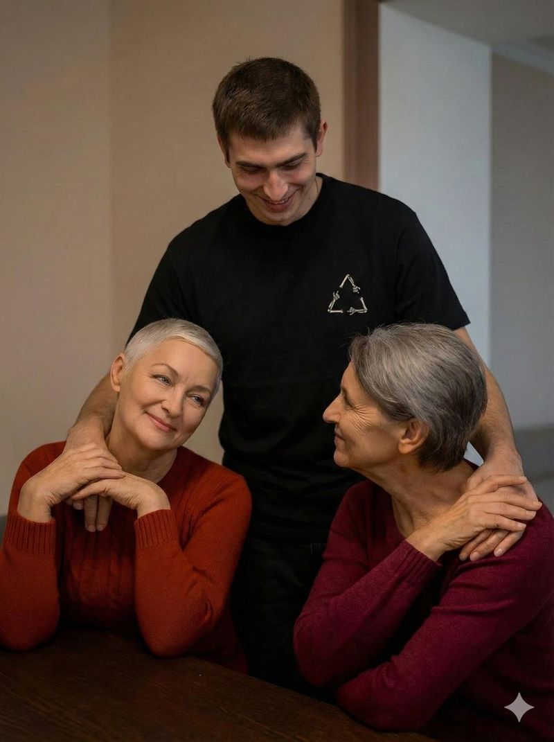 Caregiver with clients